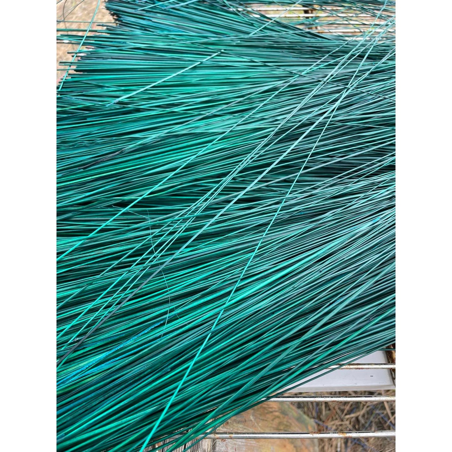 BROOM MAKING: DYED (and natural) BROOM CORN