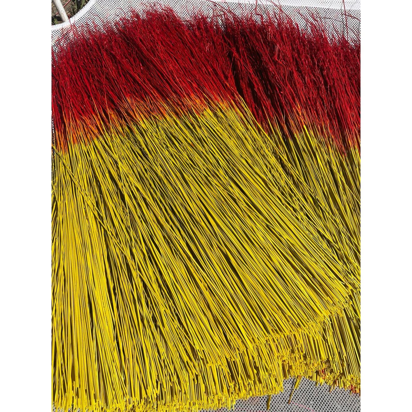 BROOM MAKING: DYED (and natural) BROOM CORN