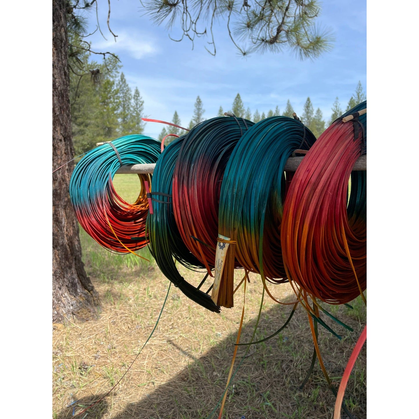SANTA FE SUNRISE: #3 Round Reed Space Dye Reed 1 pound