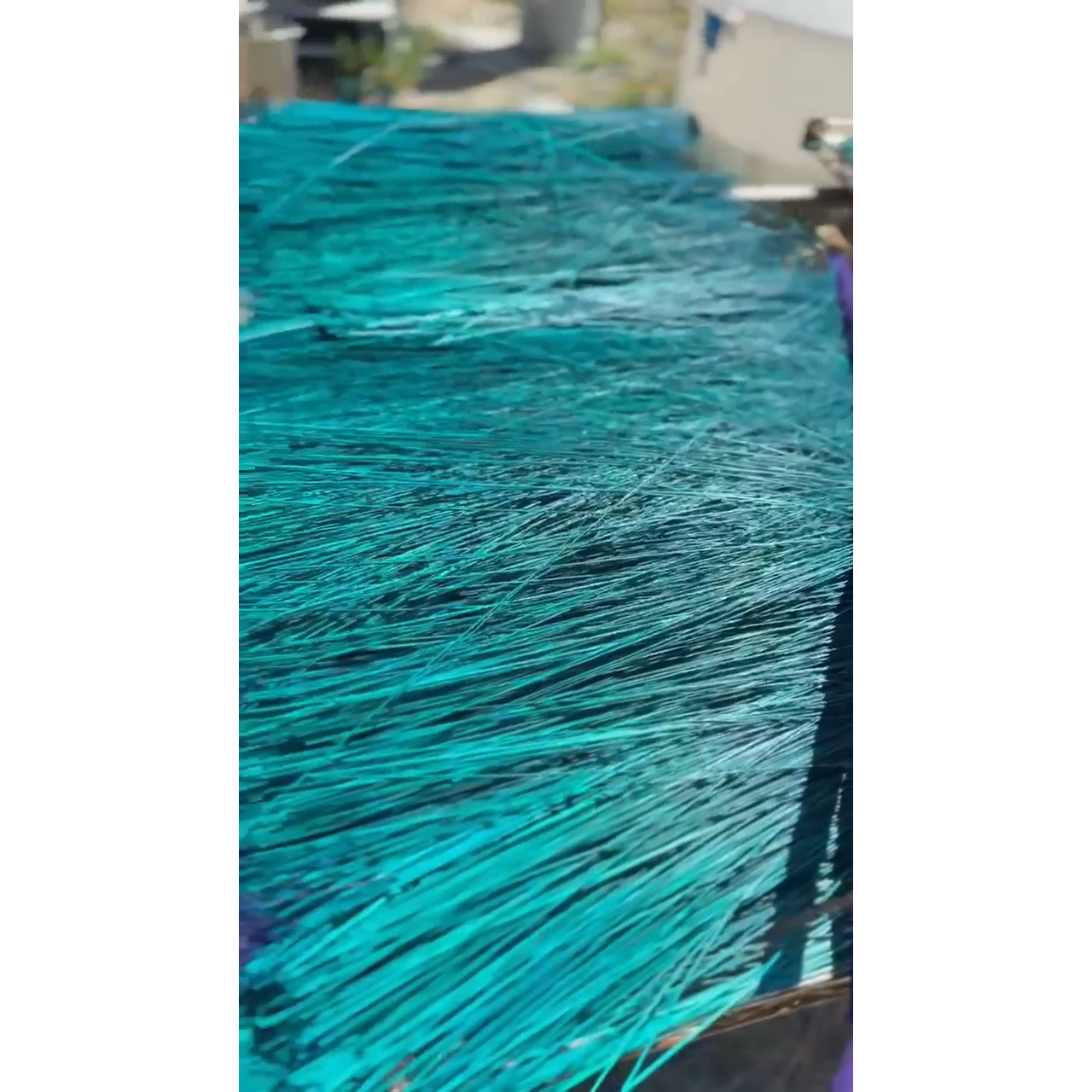 BROOM MAKING: DYED (and natural) BROOM CORN