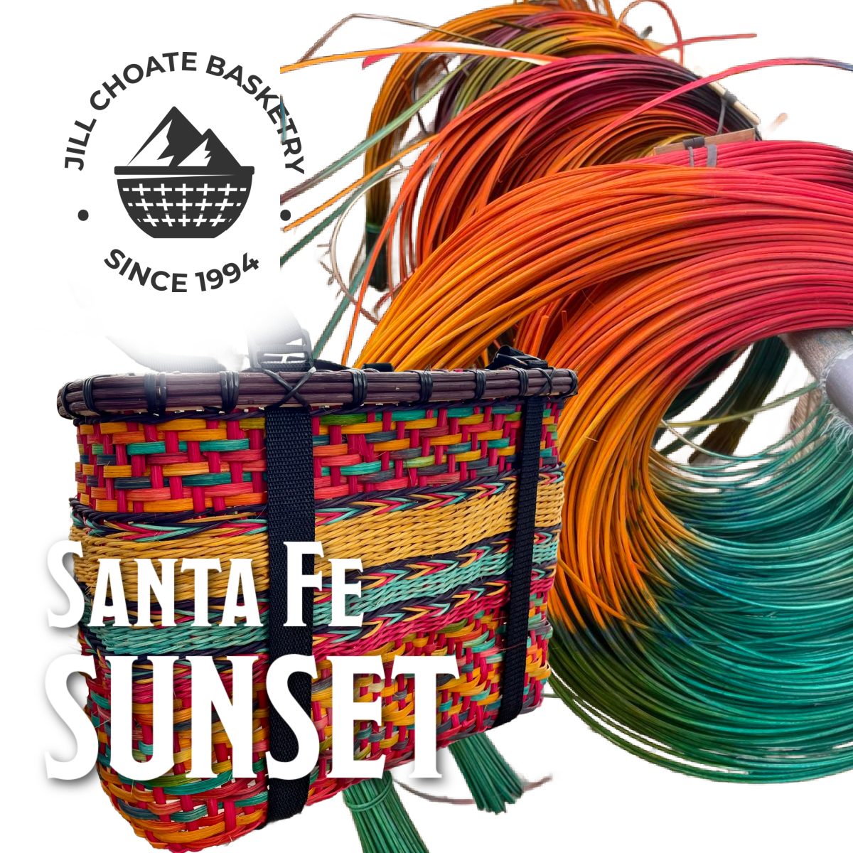 SANTA FE SUNRISE: #3 Round Reed Space Dye Reed 1 pound