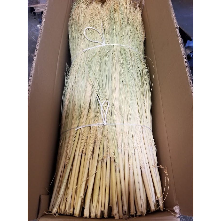 BROOM MAKING:  DYED (and natural) BROOM CORN