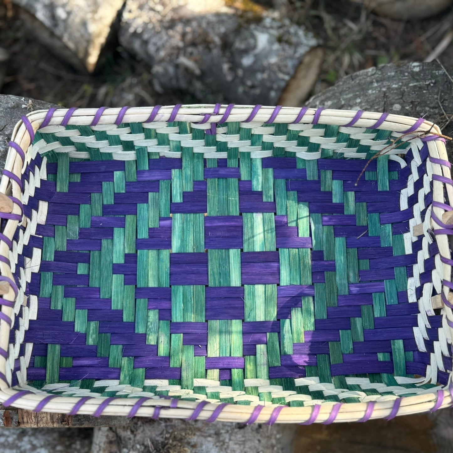 Nine Patch Tray Finished Basket