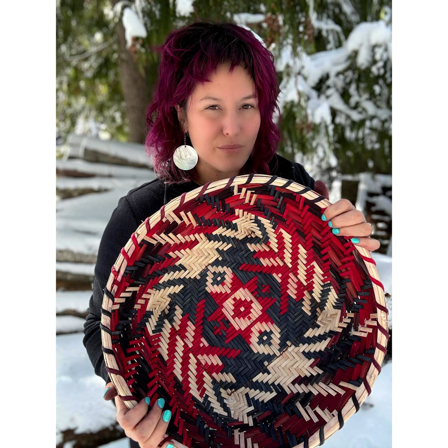 Spider Woman's Tray FINISHED BASKET AUCTION