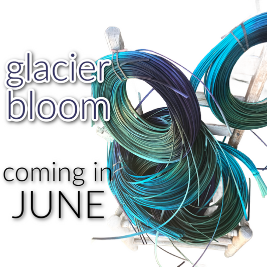 GLACIER BLOOM: 1/2" flat Space Dye Reed 1 pound