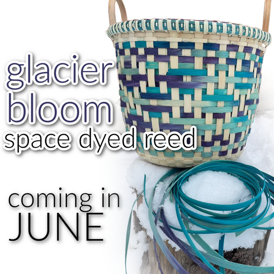 GLACIER BLOOM: 1/4" FO Space Dye Reed 1 pound