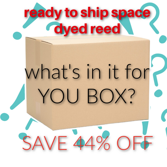 REBEL REED: Mystery box 4 lbs of space dyed reed